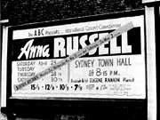 Sydney Town Hall concert poster